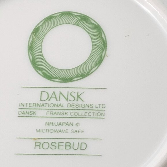 Dansk Rosebud Cup Saucer 3-1/4" floral 8oz romantic elegance tea coffee sets (3) - Picture 9 of 10